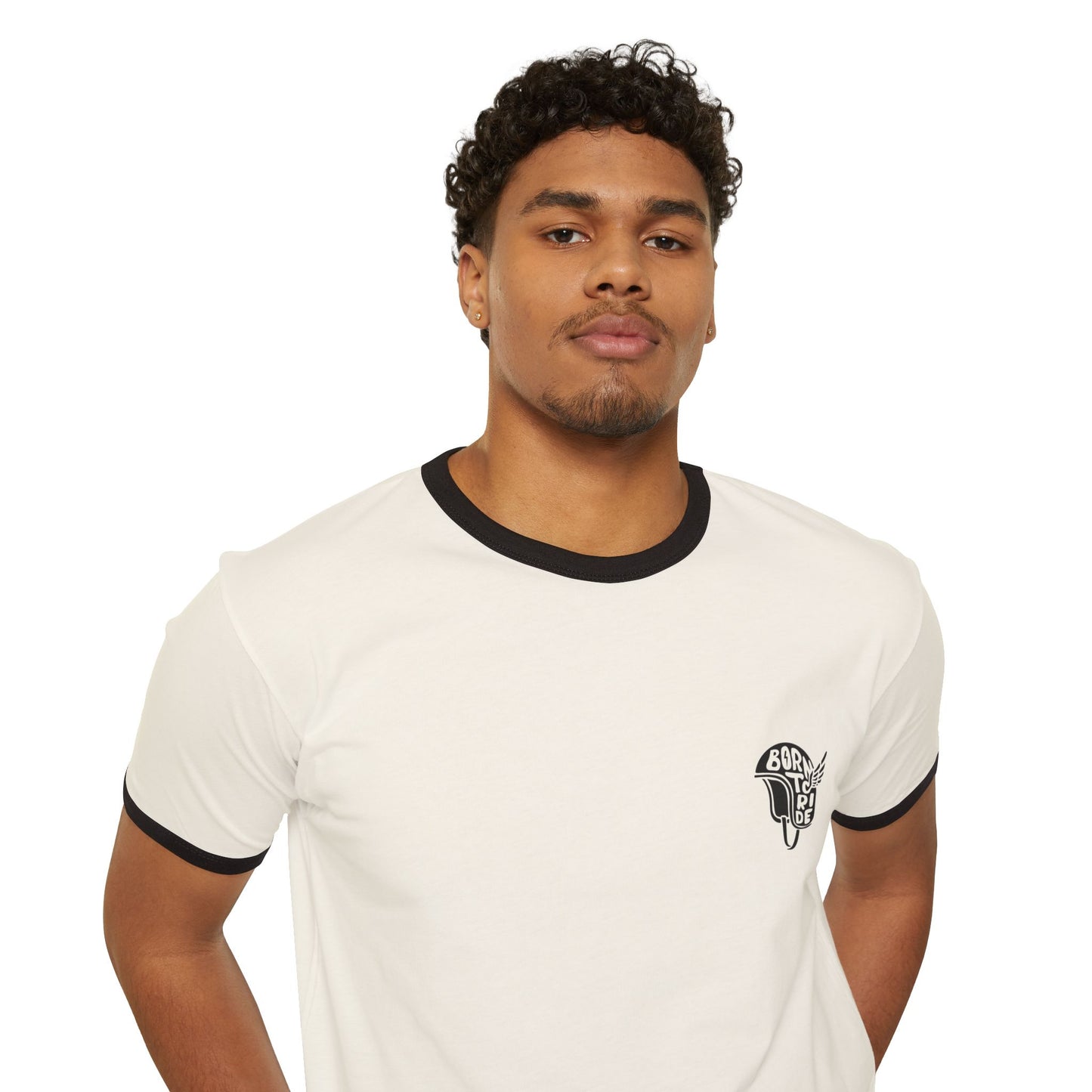 Retro Born To Ride Ringer Tee