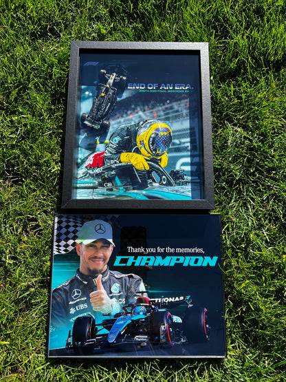 Lewis Hamilton F1 Shadow Box - 2 PC SET