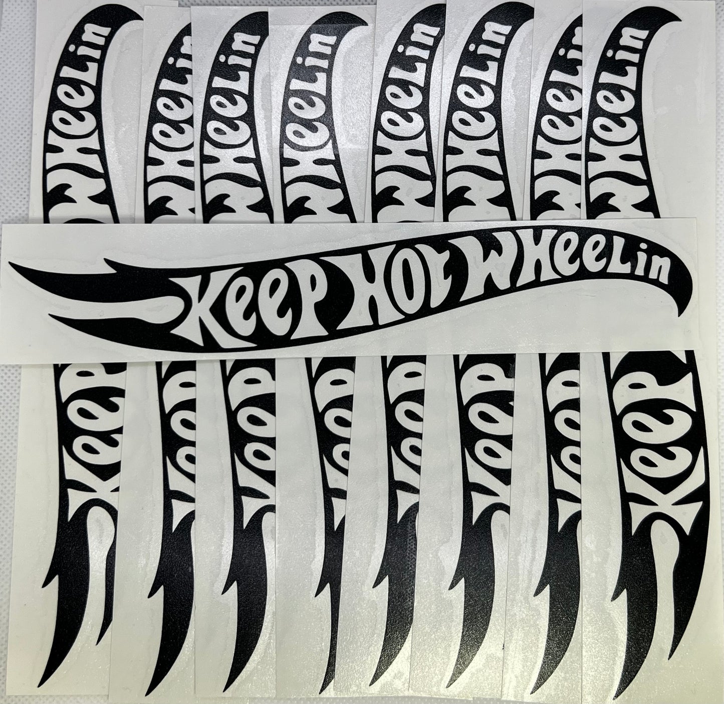 Keep Hot Wheelin Die-Cut Flames